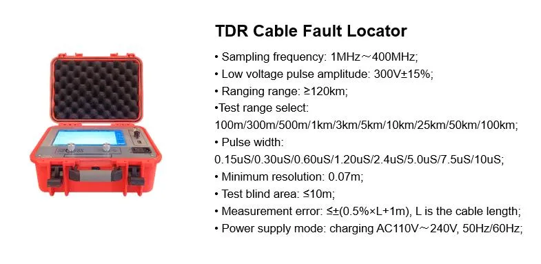Localizador de fallas de cable Xzh Test Latest Tdr, ubicación de distancia de falla 0