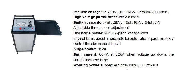 High Quality Best Price Cable Fault Locator 2000j 1000j High Voltage Pulse Generator 0