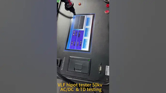 Pruebas de hipotestador VLF de 50kv con AC/DC y TD